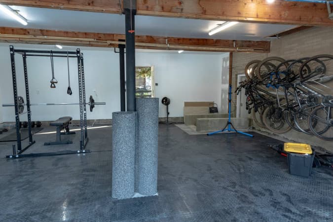 Garage gym and storage