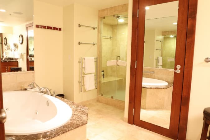 Bathroom with steam shower